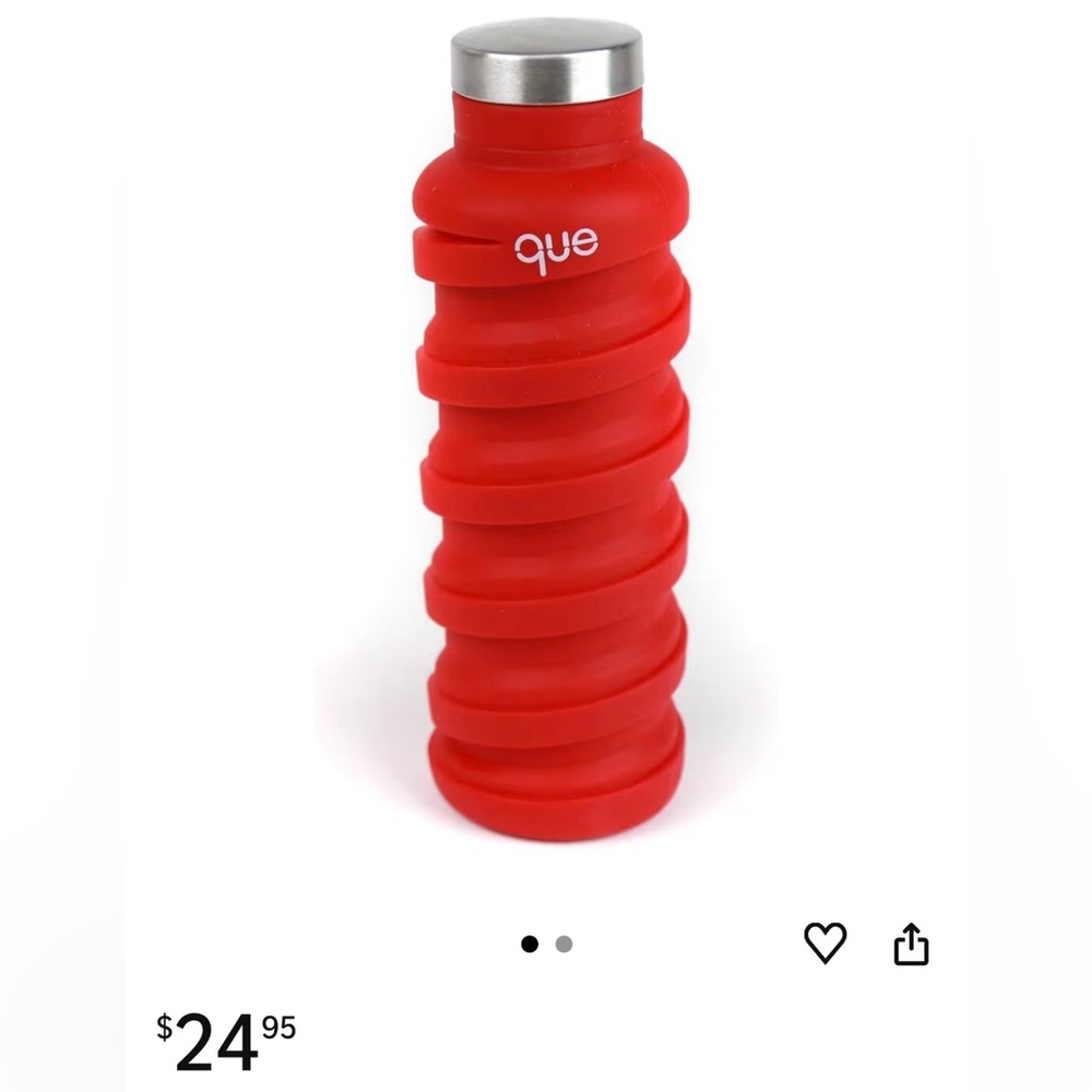 Que Scarlet Collapsible Bottle